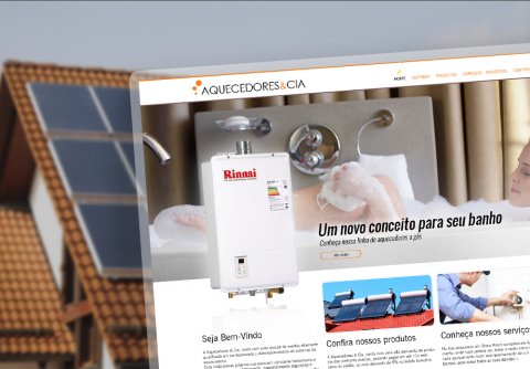 Criação do Site para Aquecedores e Cia de Novo Hamburgo